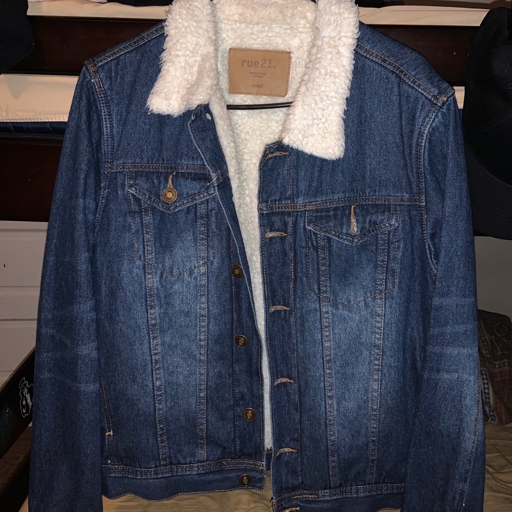 Rue21 Sherpa collar denim Jacket